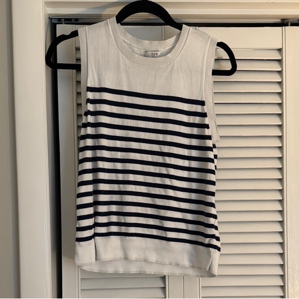 J Crew Striped Sleeveless Top, size M